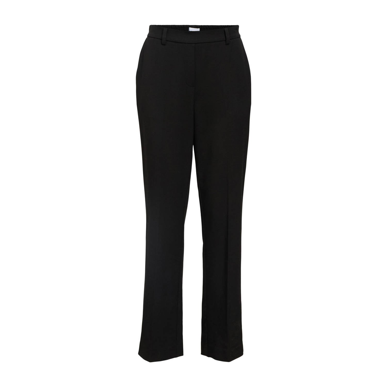 OBJECT straight regular waist broek zwart