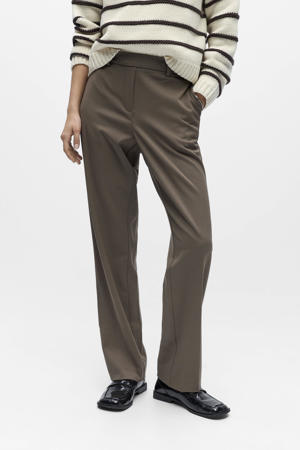 straight regular waist broek