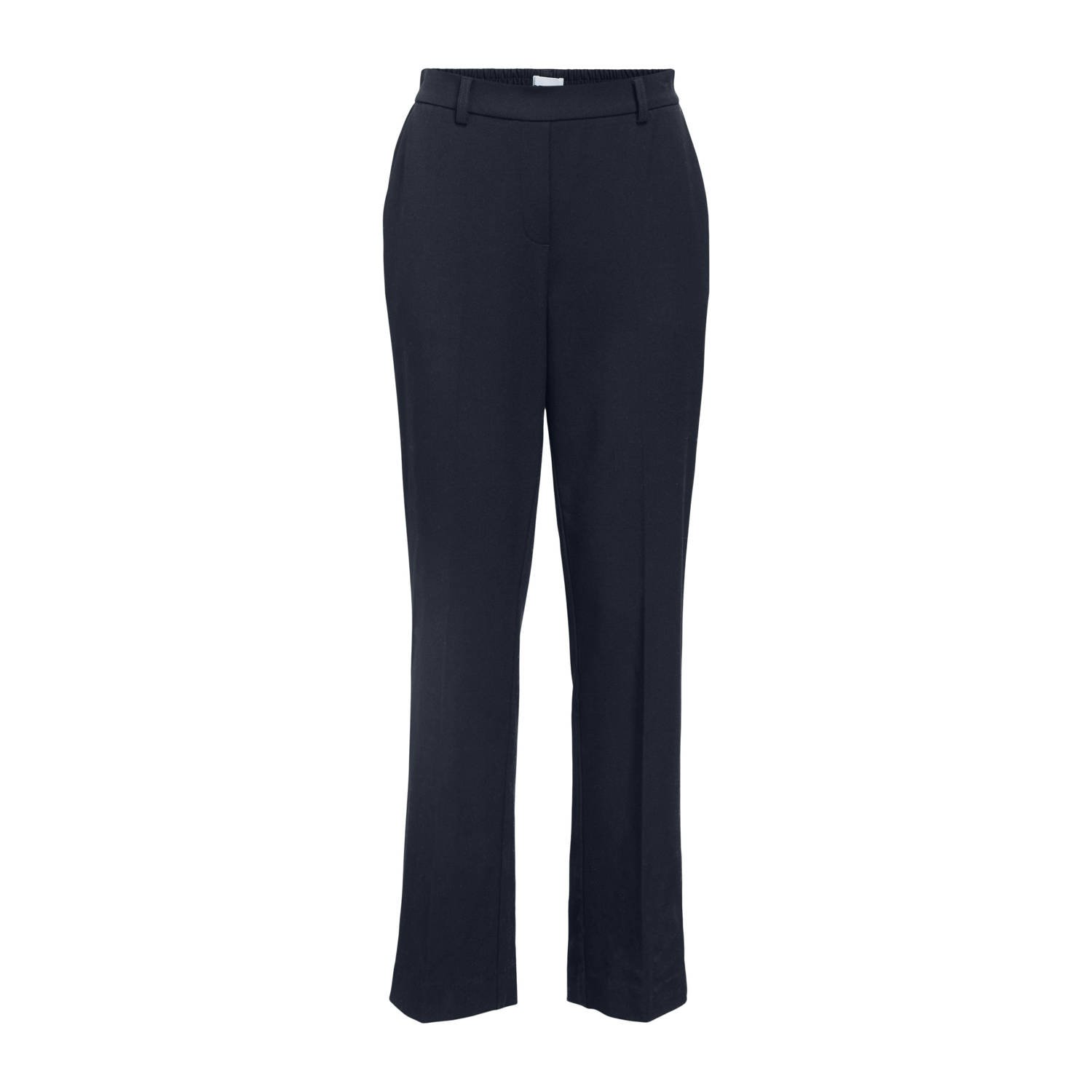 OBJECT straight regular waist broek donkerblauw