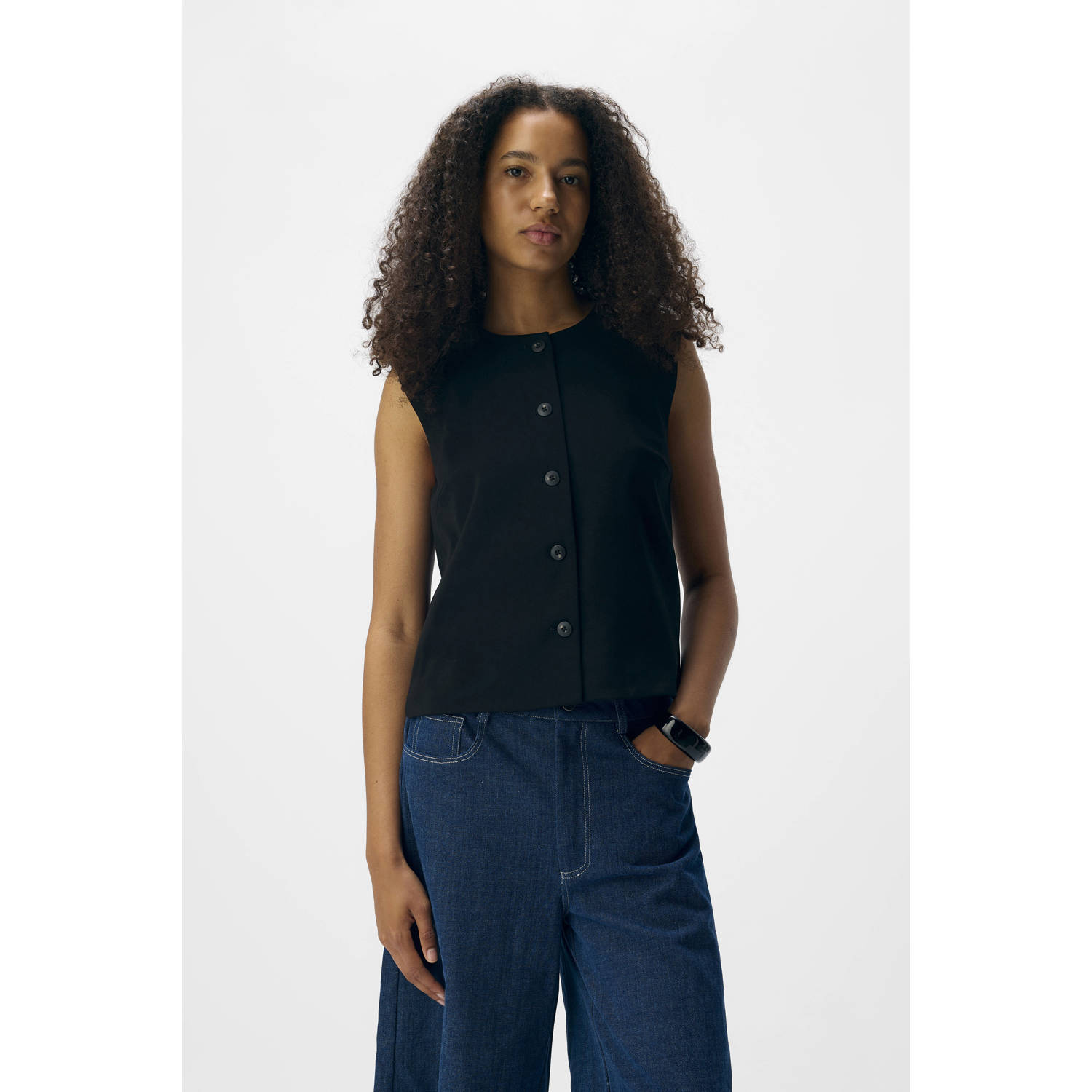 OBJECT gilet zwart