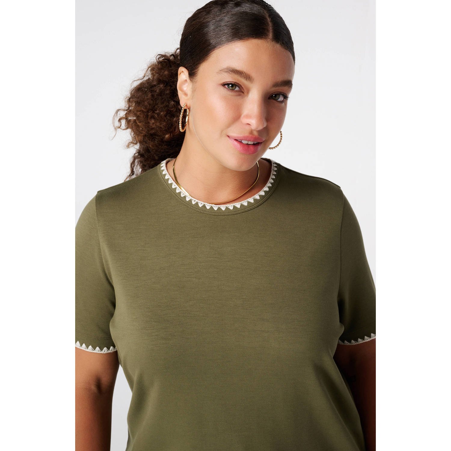 MS Mode T-shirt kaki