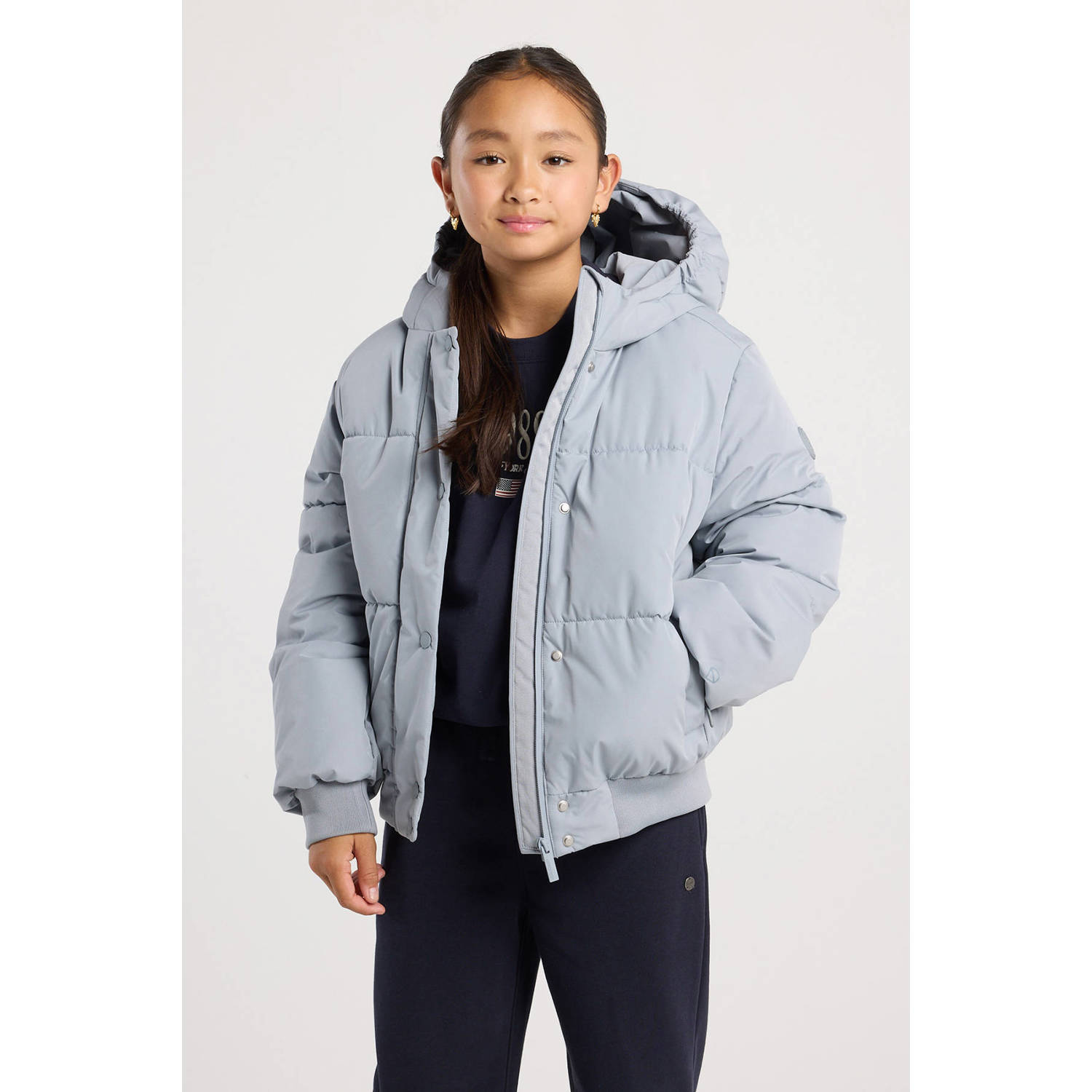 America Today gewatteerde jas blauw