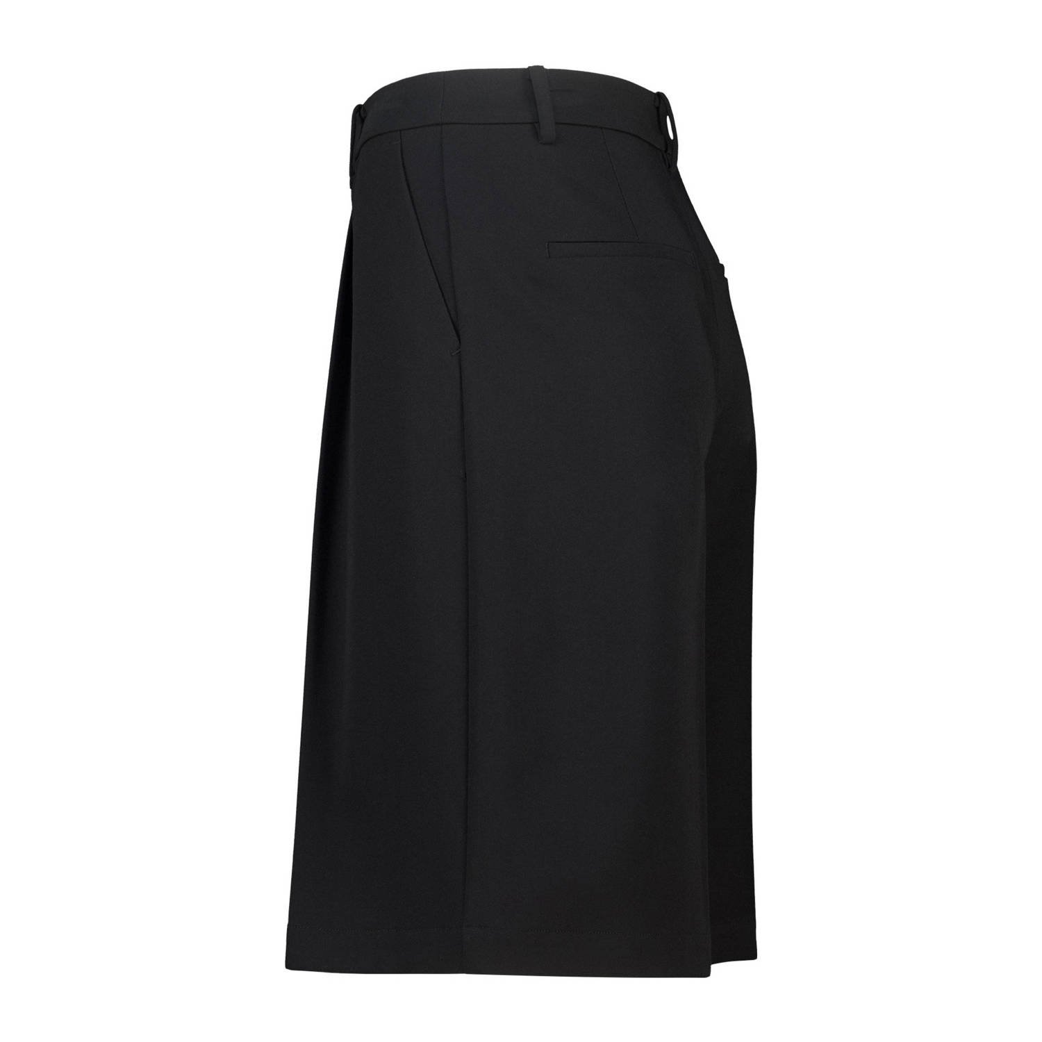 America Today wide leg high waist bermuda short zwart