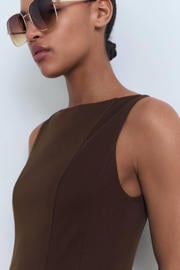 thumbnail: Mango korte jurk bruin