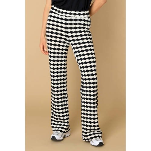Ivy Beau wide leg regular waist broek zwart afbeelding