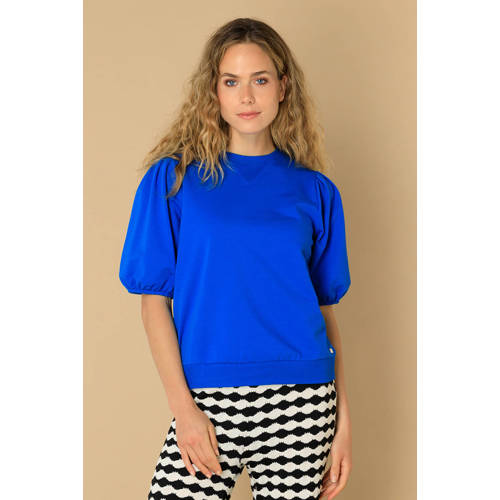 Ivy Beau top blauw fijn gebreid afbeelding