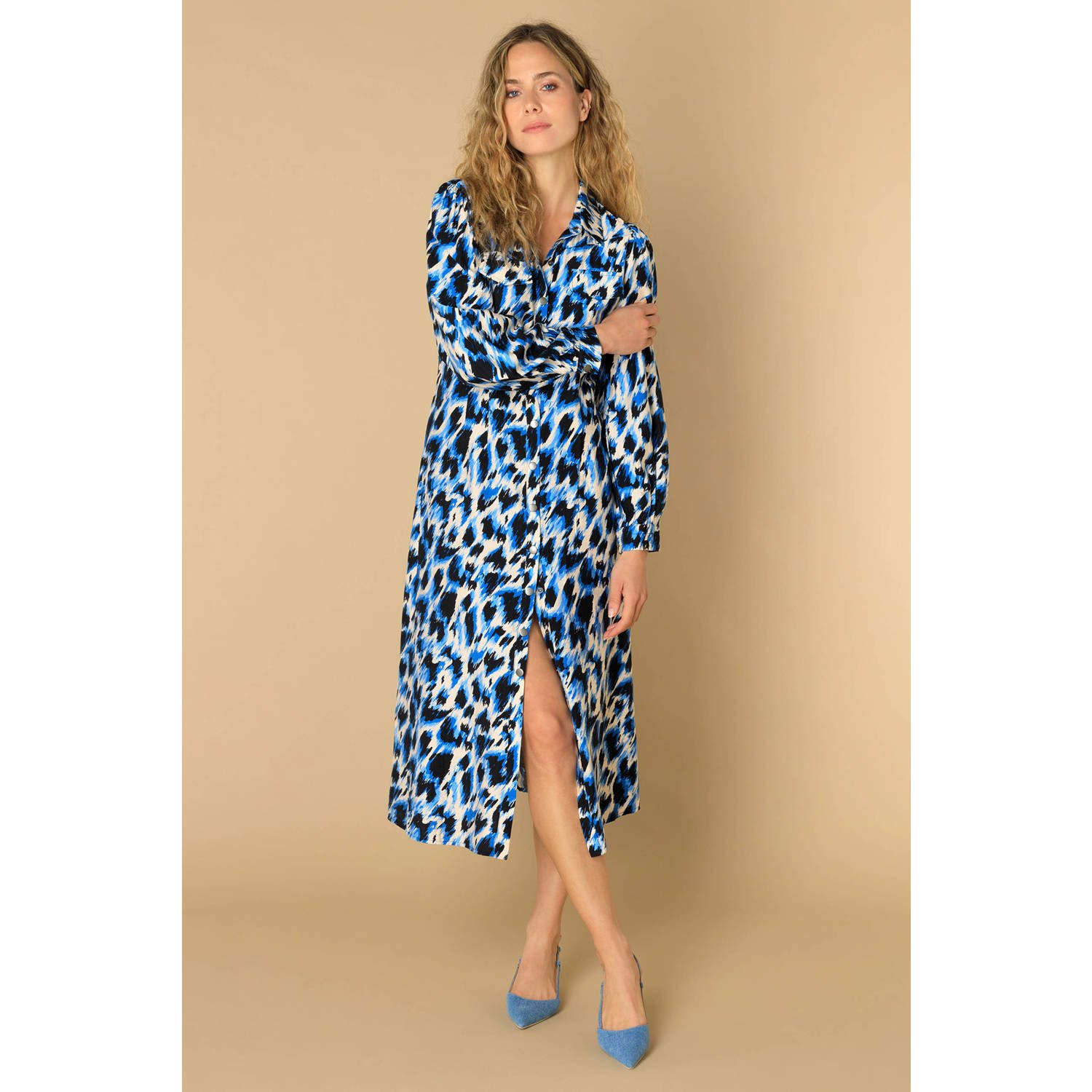 Ivy Beau blousejurk blauw
