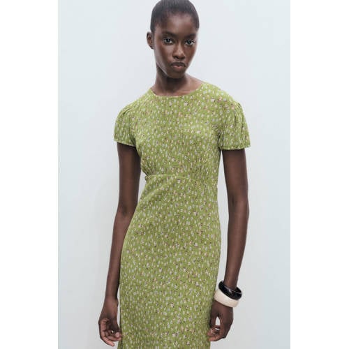 Mango zomerjurk groen afbeelding