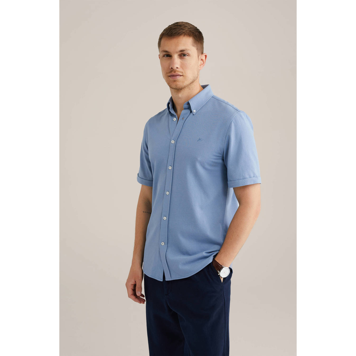 WE Fashion casual overhemd lavendel