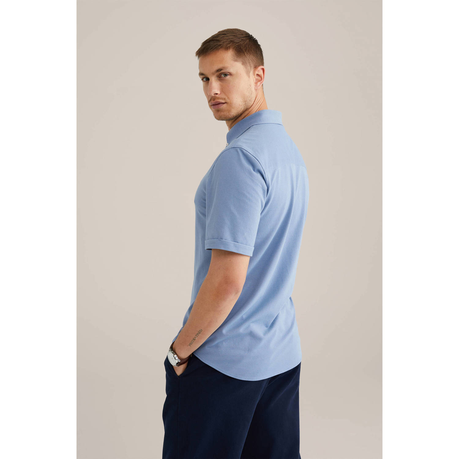 WE Fashion casual overhemd lavendel