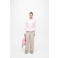 VILA wide leg high waist casual broek zand