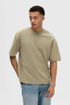 loose fit T-shirt SLHLOOSEOSCAR groen