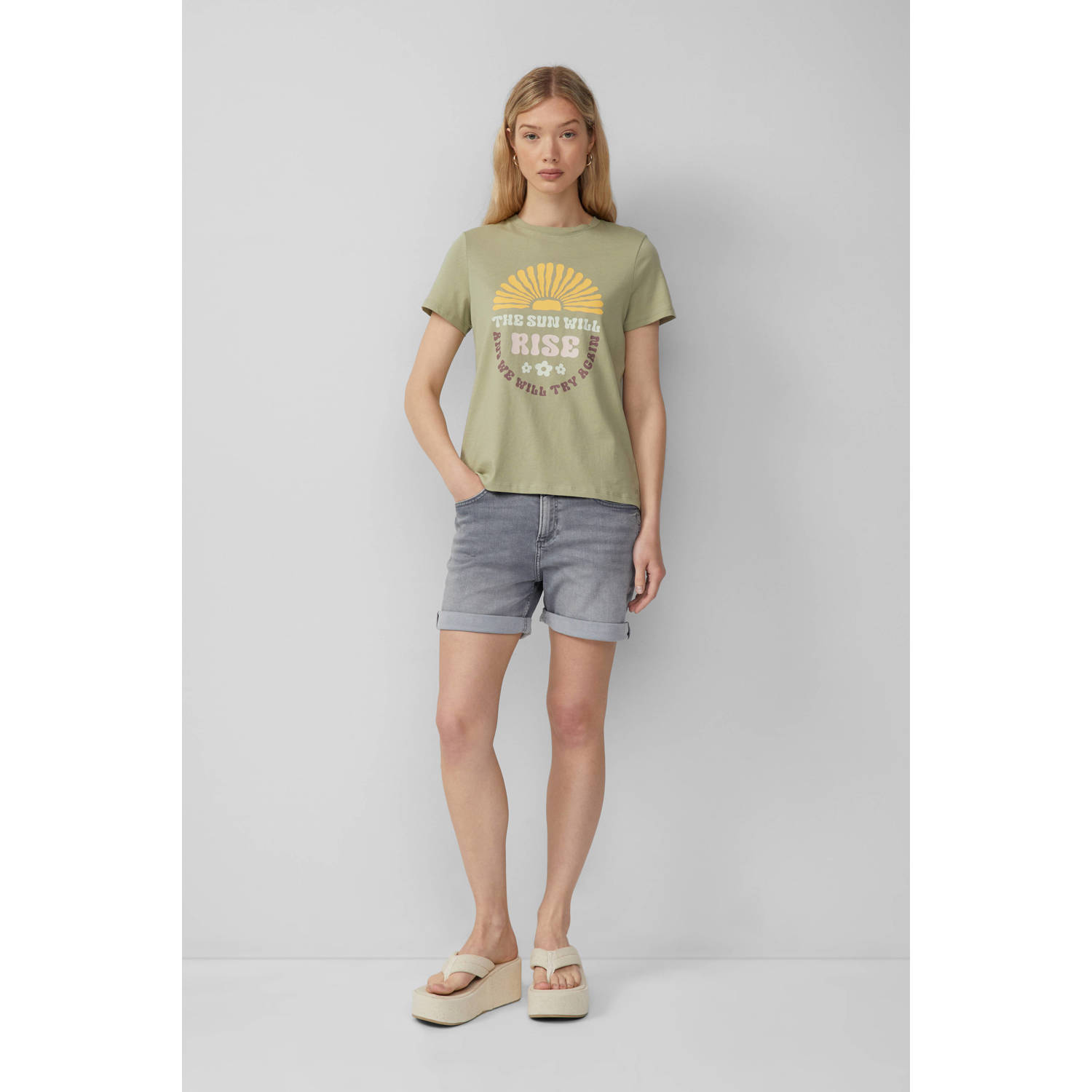 Q S by s.Oliver T-shirt groen