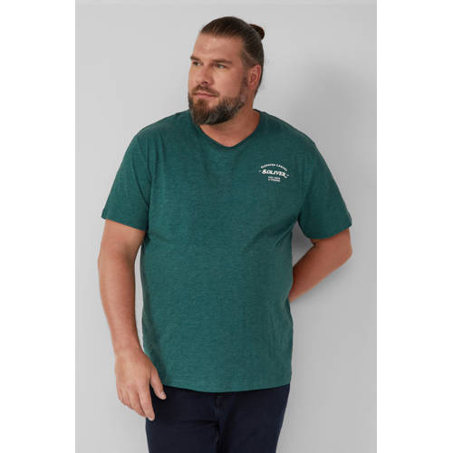 s.Oliver Big Size regular T-shirt donkergroen afbeelding