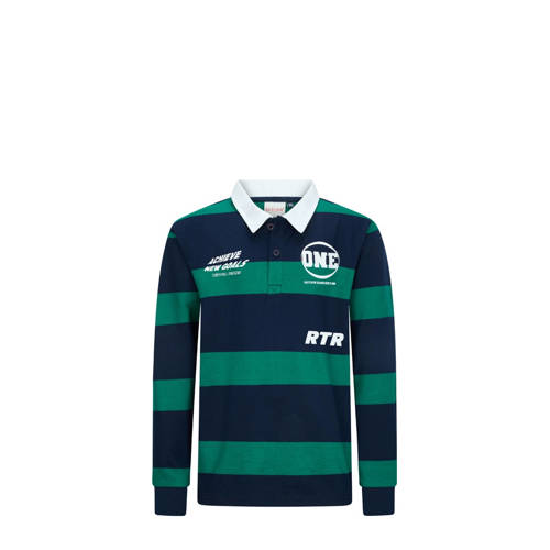Retour Jeans gestreepte polo donkerblauw afbeelding
