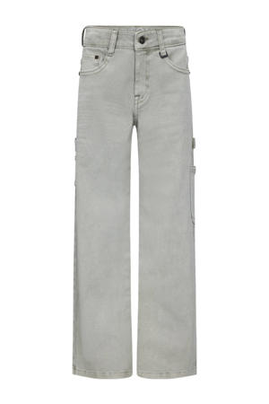 loose fit straight leg jeans groen