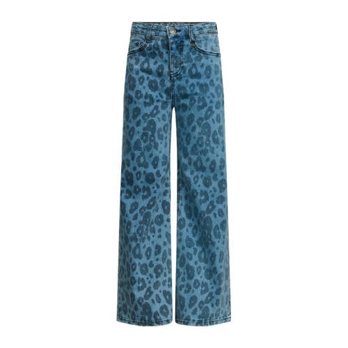 Retour Jeans wide leg jeans met panterprint medium blue denim afbeelding