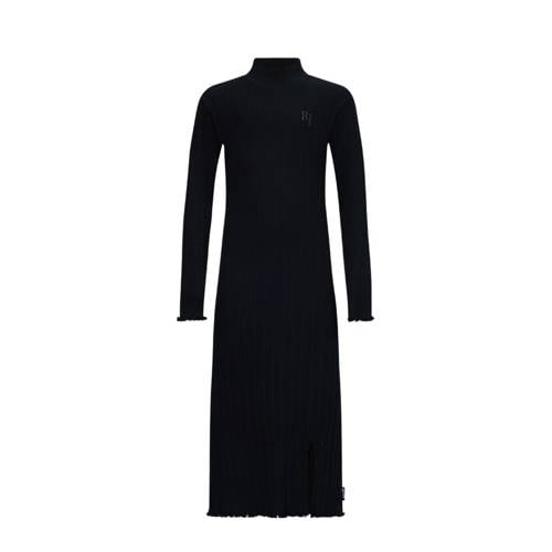 Retour Jeans maxi jurk rib gebreid zwart afbeelding