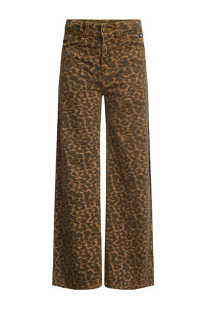 wide leg casual broek bruin