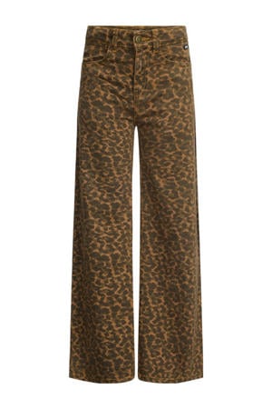 wide leg casual broek bruin