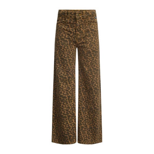 Retour Jeans wide leg casual broek bruin afbeelding
