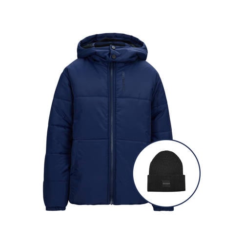 Retour Jeans gewatteerde jas donkerblauw afbeelding