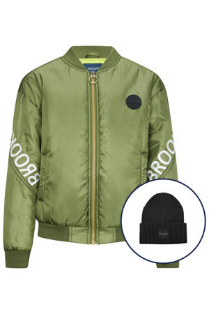 bomberjack groen + muts