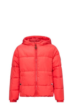 gewatteerde jas rood + muts