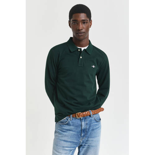 GANT regular polo donkergroen afbeelding