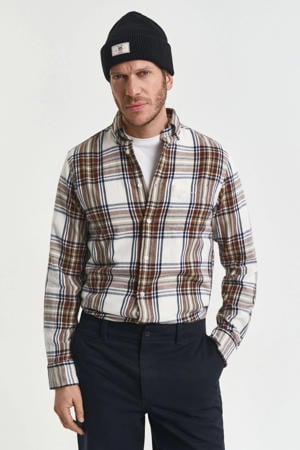 regular casual overhemd beige
