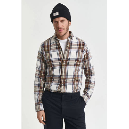 GANT regular casual overhemd beige afbeelding
