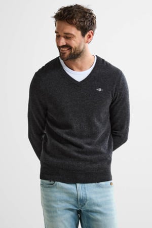 pullover met wol fijn gebreid zwart