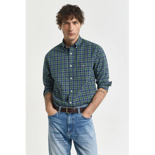 GANT regular casual overhemd groen afbeelding