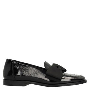 lakleren loafers met strik zwart