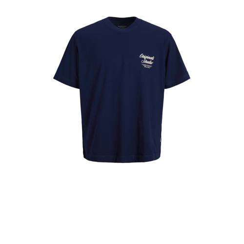 JACK & JONES JUNIOR T-shirt met backprint donkerblauw afbeelding