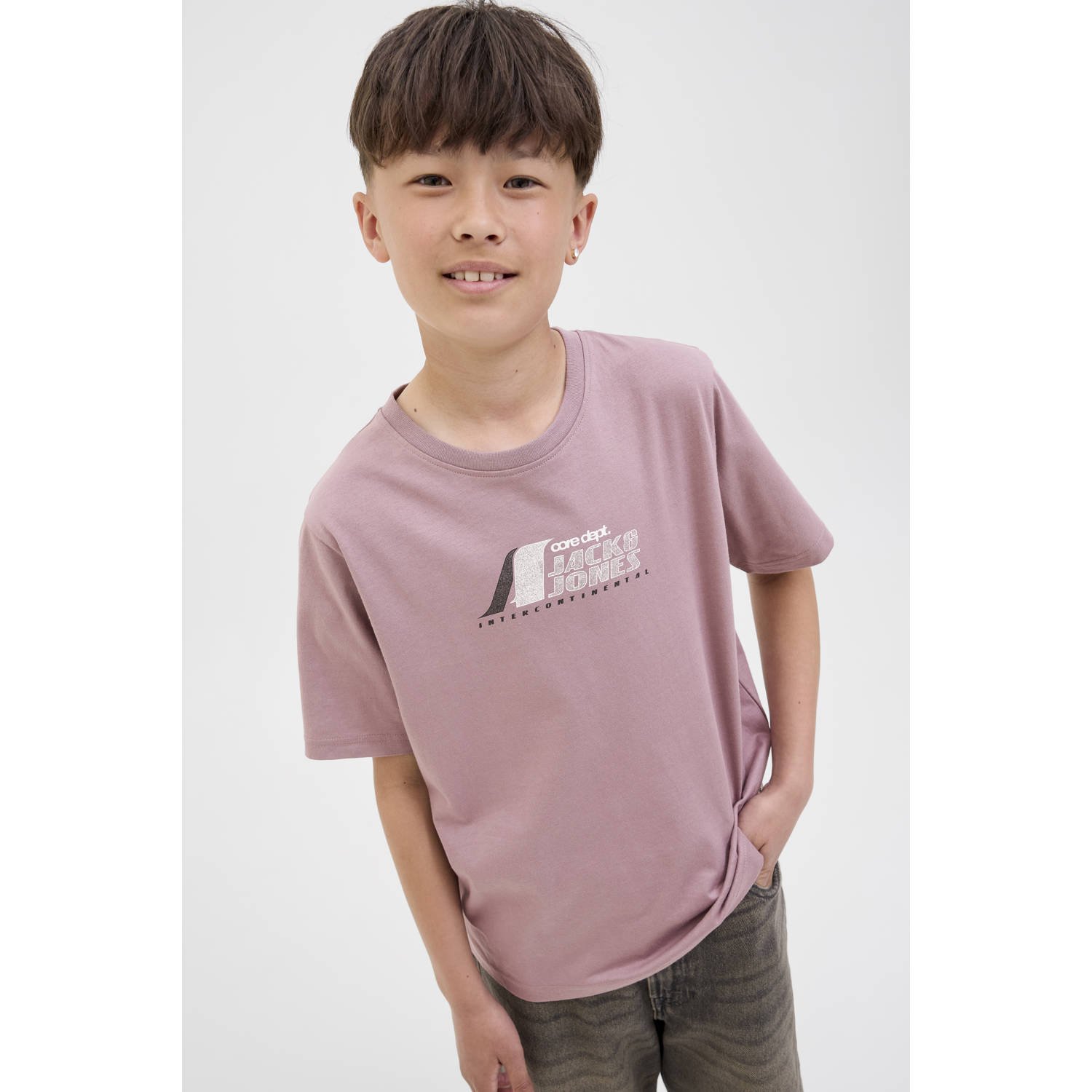 Jack & Jones Junior T-shirt JCOTIER FRONT PRINT TEE SS CN SN JNR