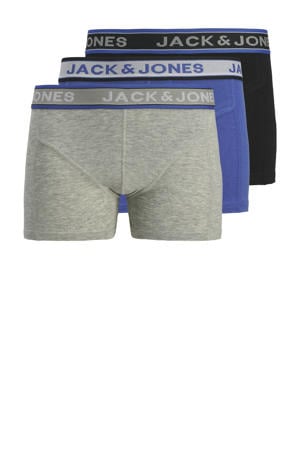 boxershort - grijs melange/blauw/zwart (set van 3)