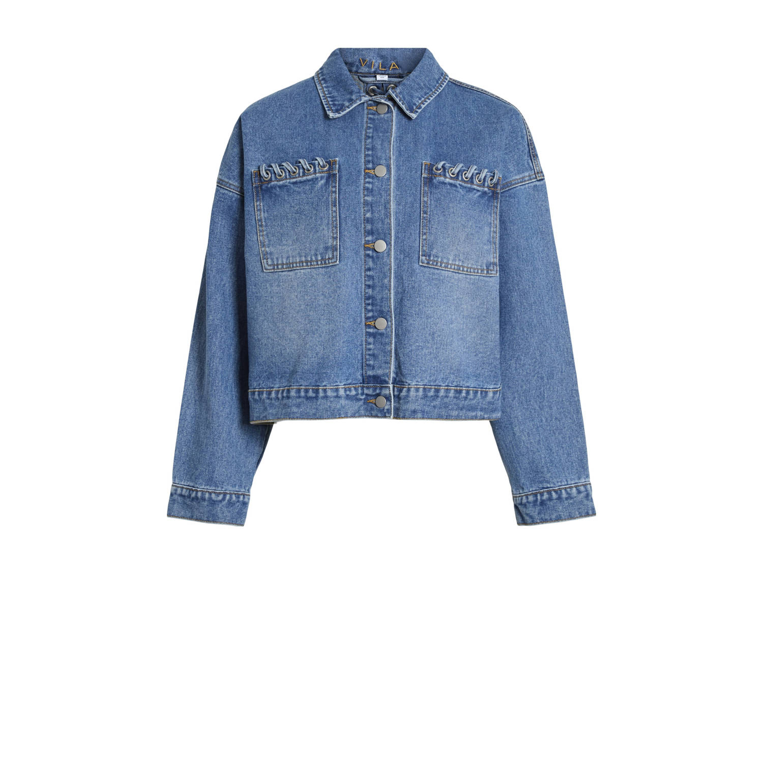 VILA denim spijkerjas medium blue denim