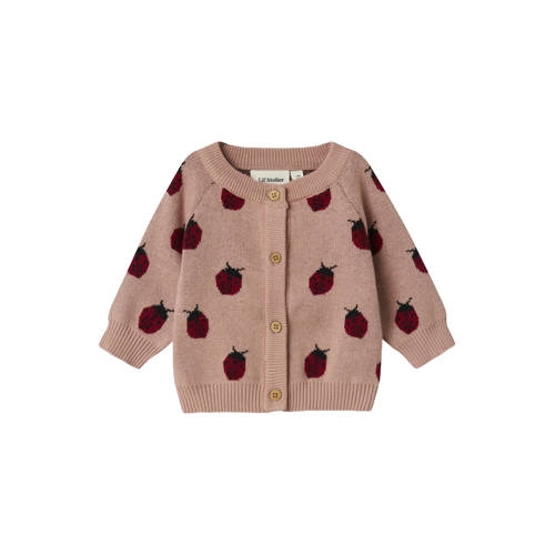 LIL' ATELIER BABY gebreid vest oudroze afbeelding
