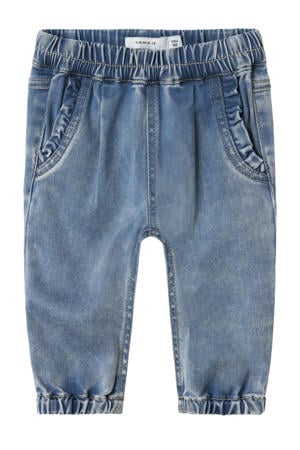 regular waist regular fit jeans medium blue denim