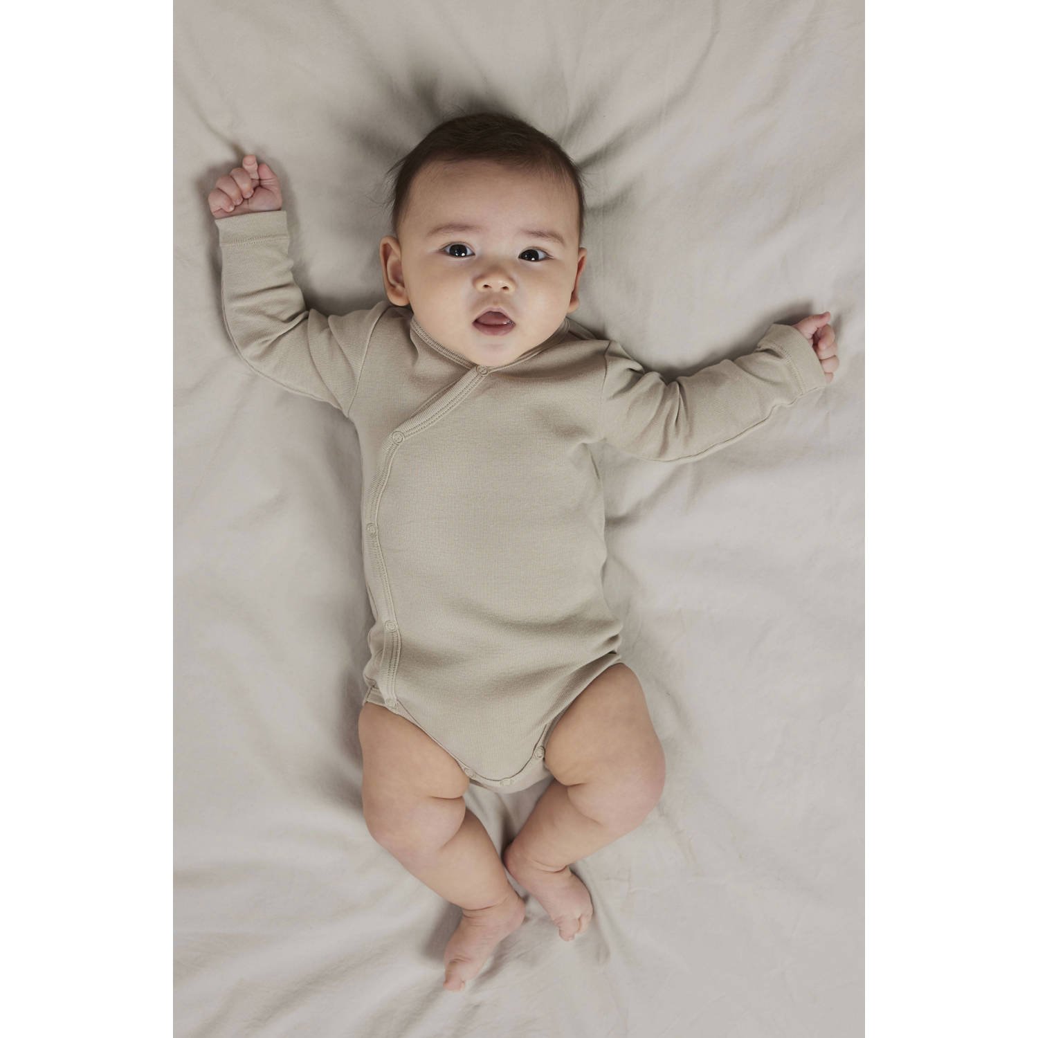 NAME IT BABY romper NBNBODY set van 2 wit beige