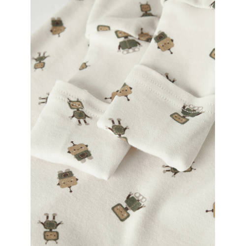 NAME IT BABY pyjama NBMNIGHTSUIT - set van 2 beige/groen afbeelding