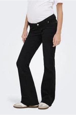 high waist zwangerschaps flared jeans black denim