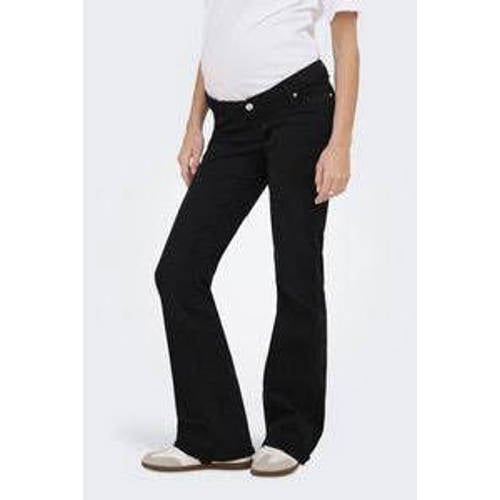 ONLY MATERNITY high waist zwangerschapskleding flared jeans black denim afbeelding