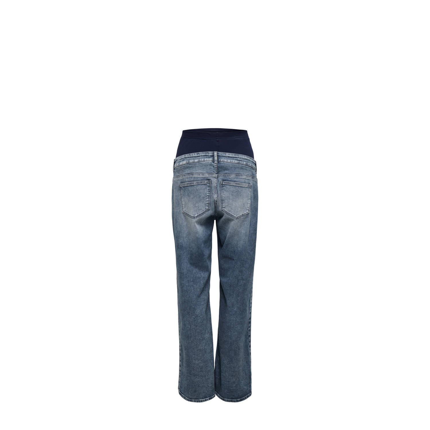 ONLY MATERNITY high waist zwangerschapskleding wide leg jeans medium blue denim