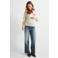 ONLY MATERNITY high waist zwangerschaps wide leg jeans medium blue denim