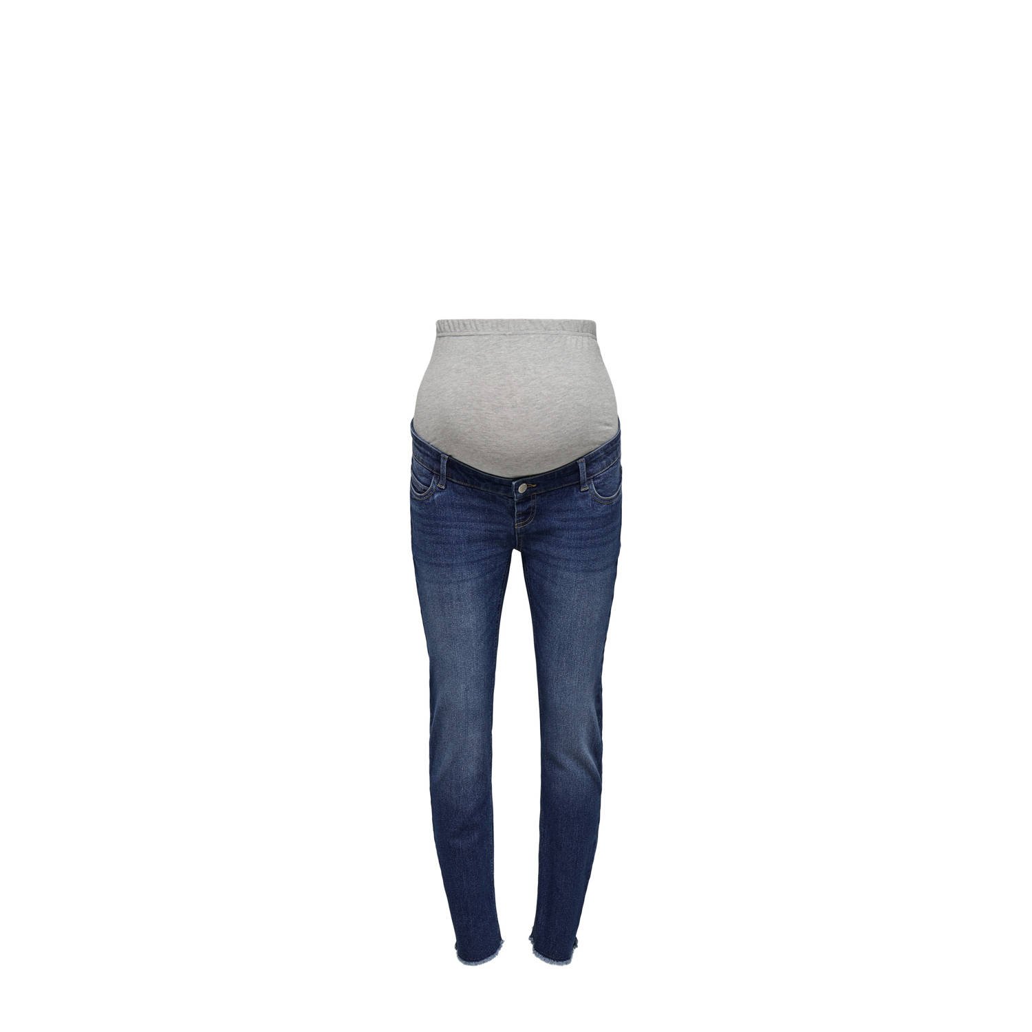 ONLY MATERNITY high waist zwangerschapskleding slim fit jeans dark blue denim