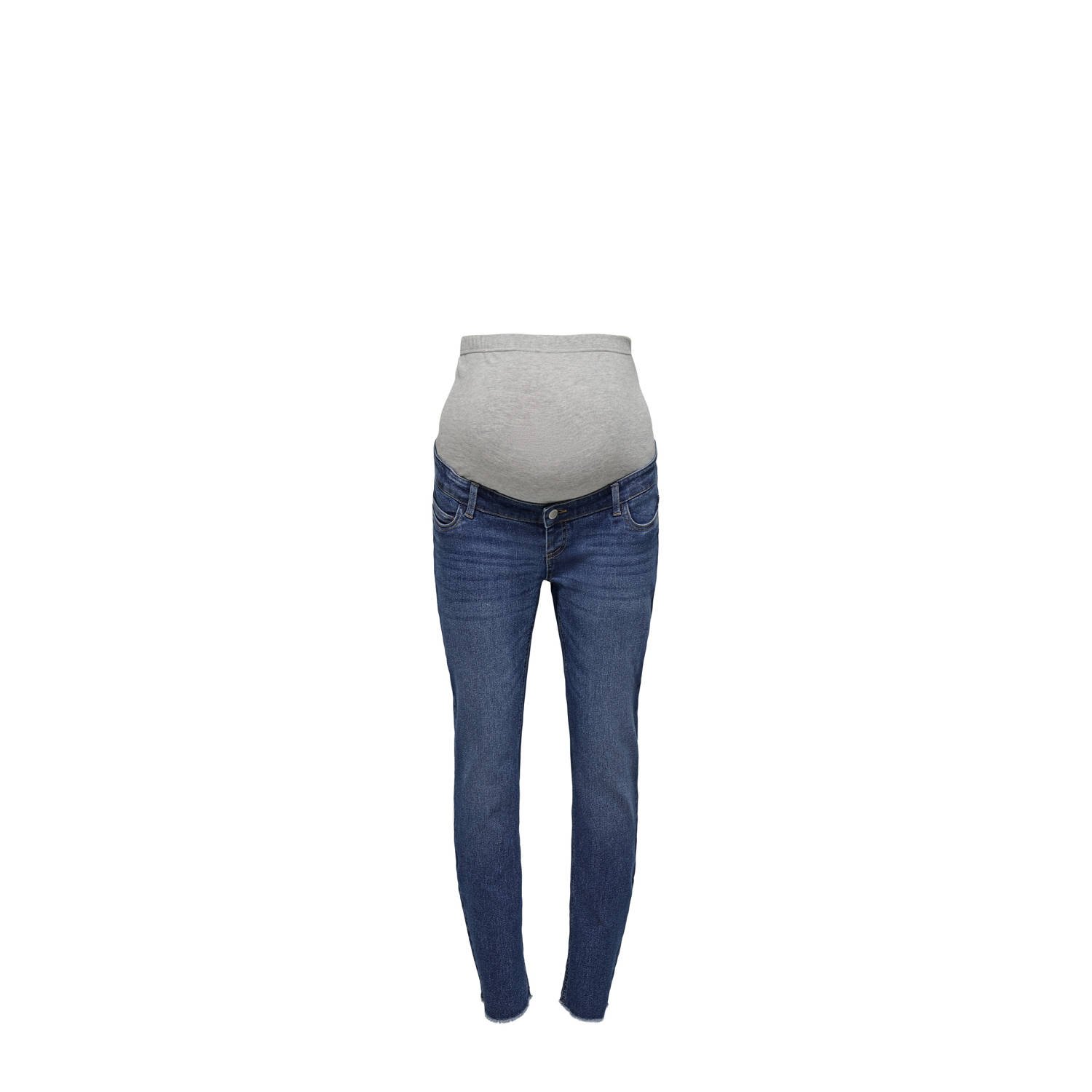ONLY MATERNITY high waist zwangerschapskleding slim fit jeans medium blue denim