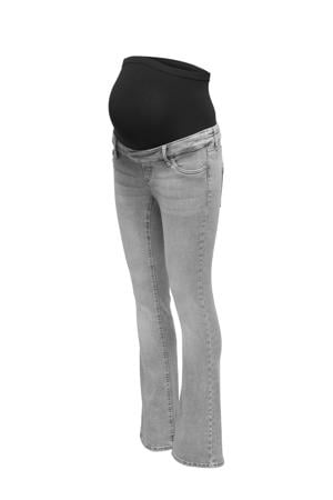 high waist zwangerschaps flared jeans grey denim