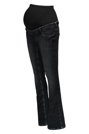 high waist zwangerschaps flared jeans black denim